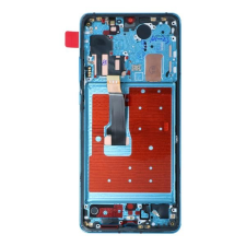  02354HRH Gyári Huawei P30 Auróra kék LCD kijelző érintővel kerettel előlap mobiltelefon előlap
