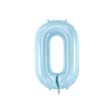  &#039;&#039;0&#039;&#039; számú fólia lufi, 86cm, világoskék party kellék