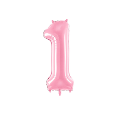  &#039;&#039;1&#039;&#039; számú fólia lufi, 86 cm, rózsaszín party kellék