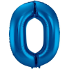  0-ás Shiny Blue Kék Számos Super Shape Fólia Lufi, 86 cm