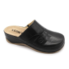  0Ft kiszállítás! Leon Comfortstep 2019 fekete női bőr papucs kivehető talpbetéttel 36-41