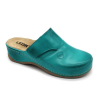  0Ft kiszállítás! Leon Comfortstep 2019 türkiz női bőr papucs kivehető talpbetéttel 36-41