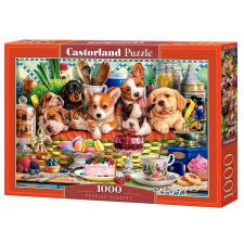 1000 darabos tortára éhes kiskutyák puzzle puzzle, kirakós