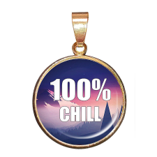 100% CHILL – medál lánccal vagy kulcstartóval nyaklánc