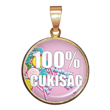  100% Cukiság– medál lánccal vagy kulcstartóval medál