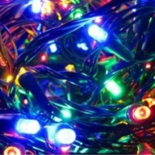  100 LED-es karácsonyi izzósor, 6,3m, színes karácsonyi dekoráció