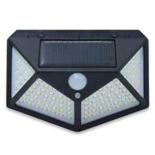  100 ledes napelemes fali lámpa mozgásérzékelővel, 4 LED panellel kültéri világítás