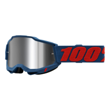 100% Motocross szemüveg 100% ACCURI 2 Odeon piros-kék (ezüst plexi) motoros szemüveg