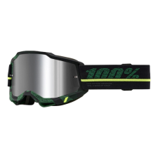100% Motocross szemüveg 100% ACCURI 2 Overlord sárga-zöld-fekete (ezüst plexi) motoros szemüveg