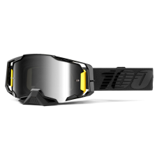 100% Motocross szemüveg 100% ARMEGA Nightfall fekete (tükör ezüst plexi) motoros szemüveg