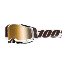100% Motocross szemüveg 100% RACECRAFT 2 Hómadár barna-fehér (arany szemellenző) motoros szemüveg