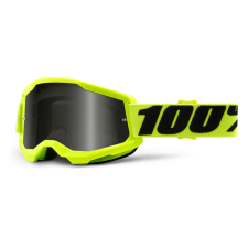 100% Motocross szemüveg 100% STRATA 2 fluo sárga (füstplexi) motoros szemüveg