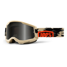 100% Motocross szemüveg 100% STRATA 2 Homok kombat bézs (füstplexi) motoros szemüveg