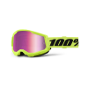 100% Motokrossz szemüveg 100% STRATA 2 új fluo sárga (rózsaszín plexi)