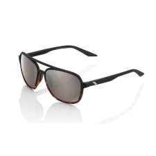 100% Napszemüveg 100% KASIA Soft Tact Black/Havana fekete-barna (HIPER ezüstszínű lencsével) napszemüveg
