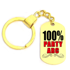 100% Party Arc kulcstartó, választható több formában és színben kulcstartó