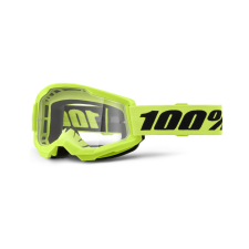 100% STRATA 2 New motocross szemüveg fluo sárga (átlátszó plexi) motoros szemüveg