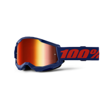 100% STRATA 2 New motokrossz szemüveg kék (piros plexi) motoros szemüveg