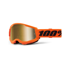 100% STRATA 2 New motokrossz szemüveg narancssárga (arany plexi) motoros szemüveg