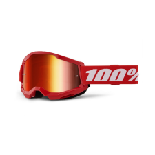 100% STRATA 2 New motokrossz szemüveg piros (piros plexi) motoros szemüveg