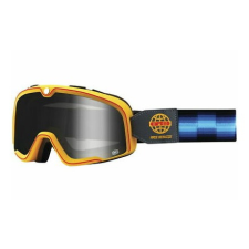 100% Szemüveg 100% BARSTOW Race Service kék-arany-fekete (ezüst plexiüveg) motoros szemüveg