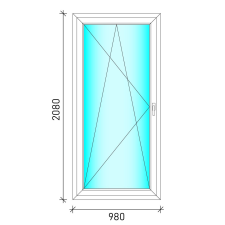 100x210 Bukó-nyíló erkélyajtó nyílászáró