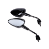 101 Octane M8 rövid, fekete fényes tükörkészlet Vespa GTS HPE, Sprint, Primavera modellekhez