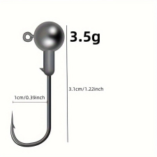  10 darab Jig Head Hook, Befogott ólomfejű horog horog