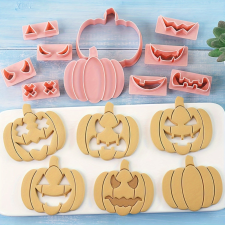 10 darabos Halloween Tök Alakú Süteményszaggató Készlet konyhai eszköz