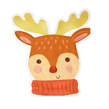  10 darabos karácsonyi mintás papír szalvéta – Rénszarvas party kellék