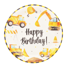  10 darabos papír tányér – Munkagépek party kellék