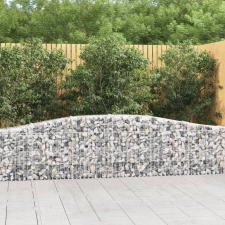  10 db íves horganyzott vas gabion kosár 400x30x60/80 cm kerti tárolás