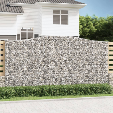 10 db íves horganyzott vas gabion kosár 400x50x200/220 cm kerti tárolás