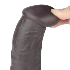  10'' Dual Layered Silicone Rotator Brown vibrátorok