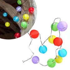 10 gömbös, LED-es, elemes party lampion kerti dekoráció