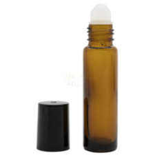  10 ml - es roll on illóolaj üveg - amber (üveg golyóval) illóolaj