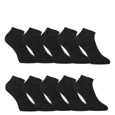 10PACK fekete bambusz rövid Styx zokni (10HBN960) L férfi zokni