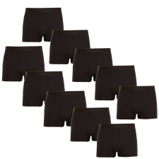 10PACK fekete Nedeto férfi boxeralsó (10NB001) XXL férfi alsó
