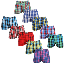 10PACK férfi bő szárú boxeralsók Styx klasszikus gumipánt többszínű (10A103140) XL férfi alsó