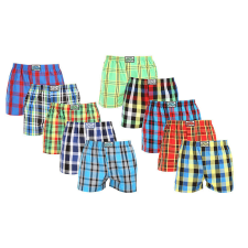 10PACK férfi bő szárú boxeralsók Styx klasszikus gumipánt többszínű (10A111234567890) M férfi alsó