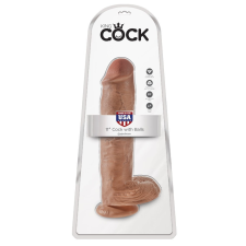  11&quot; Cock with Balls Tan műpénisz, dildó