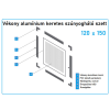 120*150-es alumínium keretes szúnyogháló szett (7*17-es)