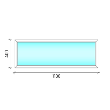  120×40 - Fix felülvilágító műanyag ablak nyílászáró