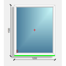  120x150 fix ablak Rehau Eurodesign 70 nyílászáró