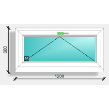  120x60 bukó ablak Deceuninck Elegant 76 nyílászáró