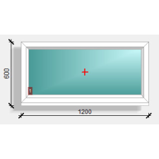  120x60 fix ablak Rehau Synego 80 nyílászáró