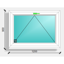  120x90 bukó ablak Deceuninck Elegant 76 nyílászáró