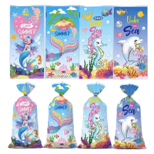  12 darabos mintás celofán zacskó, ajándéktasak - Sellő, hableány, tenger sütés és főzés