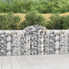  12 db íves horganyzott vas gabion kosár 200x50x100/120 cm kerti tárolás