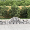  12 db íves horganyzott vas gabion kosár 200x50x40/60 cm